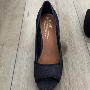 Toms denim wedges